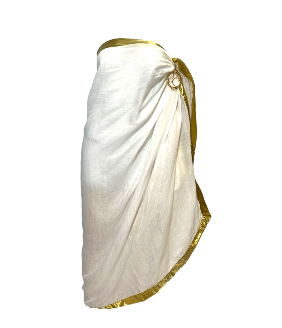 Julia Clancey - Linen White Pendant Sarong