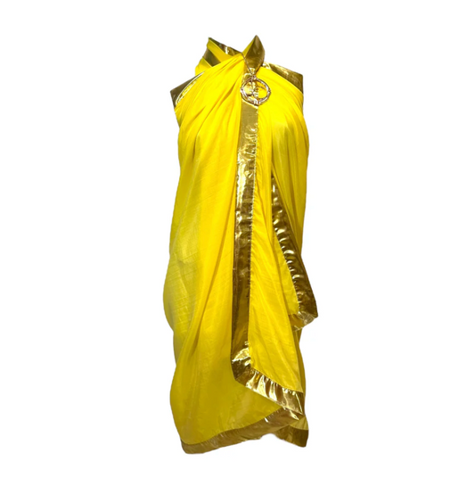 Julia Clancey - Sunshine Yellow Silk Cotton Pendant Sarong