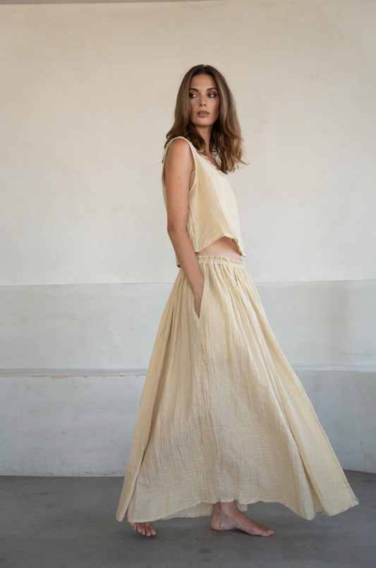 A Perfect Nomad - Lamu Skirt in Sand