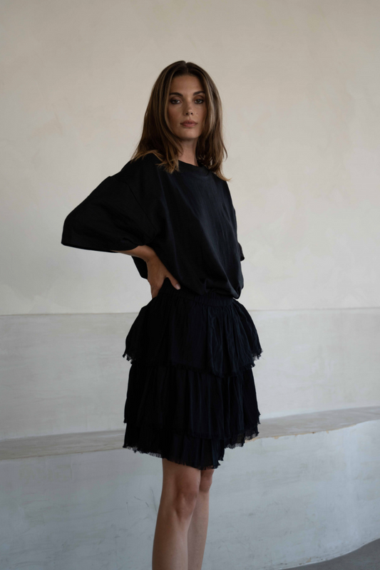 A Perfect Nomad - Small Thrills Skirt in Black and White